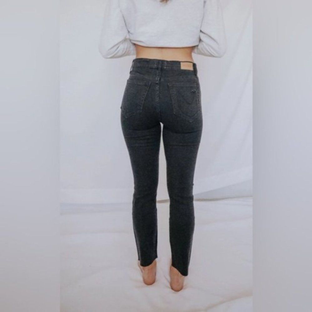 SHOW ME YOUR MUMU SOHO ZIP UP SKINNIES IN VINTAGE BLACK 31 - Picture 2 of 12